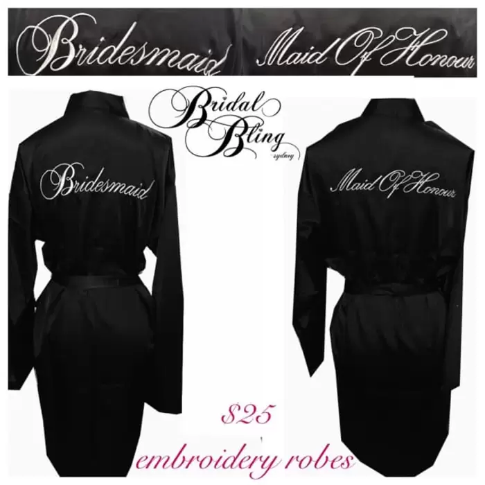 $20 Bridal robes brides robe bridesmaid robe maid of honour robe
