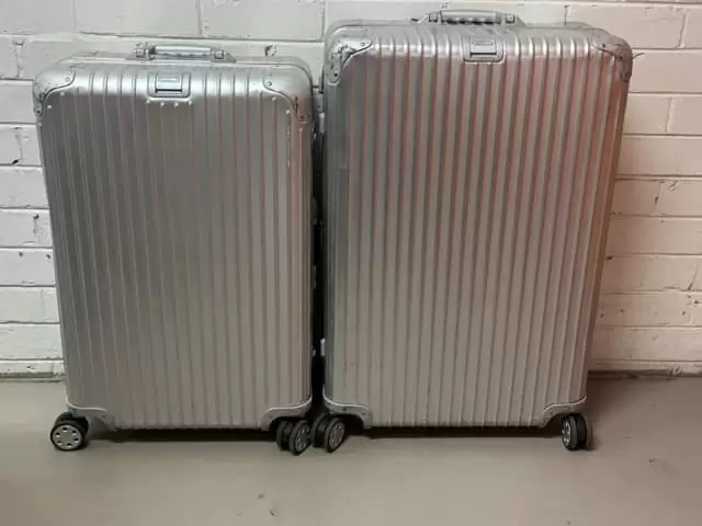 $2,700 Rimowa large aluminum suitcases genuine made in Germany