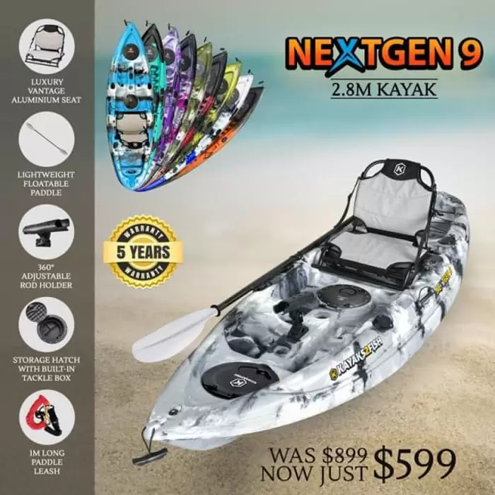 $499 Wide Range of Single and Double Fishing Kayaks for Sale in Rockingham